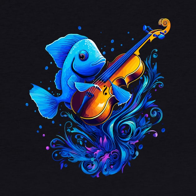 Blue Tang Playing Violin by JH Mart